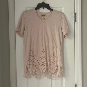 Light Pink Distressed Tee